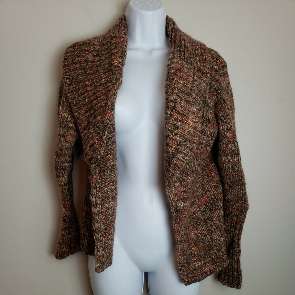 Talbots Women's Sweater Medium 50% wool Open Front